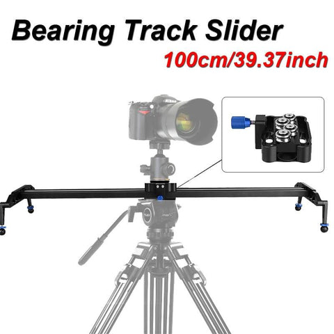 Professional 100cm/40" Bearing Video Track Slider Dolly Stabilizer System for DSLR Camera Camcorder / Better Than Sliding-pad