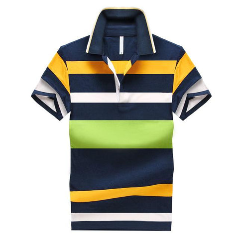 Men Classic Striped Polo Shirt Cotton Short Sleeve NEW Arrived 2016 summer Plus size M-XXXXL