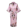 Light Purple Print Flower Women Robe Gown Chinese Traditional Bathrobe Sleepwear Novelty Kimono Dress S M L XL XXL XXXL A-111