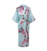 Light Purple Print Flower Women Robe Gown Chinese Traditional Bathrobe Sleepwear Novelty Kimono Dress S M L XL XXL XXXL A-111
