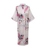 Light Purple Print Flower Women Robe Gown Chinese Traditional Bathrobe Sleepwear Novelty Kimono Dress S M L XL XXL XXXL A-111