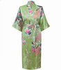 Light Purple Print Flower Women Robe Gown Chinese Traditional Bathrobe Sleepwear Novelty Kimono Dress S M L XL XXL XXXL A-111