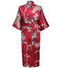 Light Purple Print Flower Women Robe Gown Chinese Traditional Bathrobe Sleepwear Novelty Kimono Dress S M L XL XXL XXXL A-111