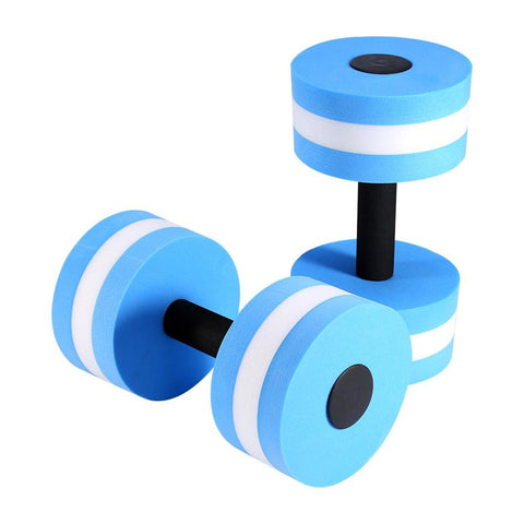 1 Pair Water Aerobics Dumbbell Medium Aquatic Barbell Aqua Fitness Pool Exercise New Sport Accessories Blue Color