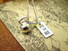 15x9X7mm  Antique Tibetan Silver Kettlebell necklace with barbells,me versus me,you versus you,strongth pendant necklace