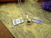 15x9X7mm  Antique Tibetan Silver Kettlebell necklace with barbells,me versus me,you versus you,strongth pendant necklace