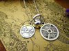 15x9X7mm  Antique Tibetan Silver Kettlebell necklace with barbells,me versus me,you versus you,strongth pendant necklace