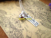 15x9X7mm  Antique Tibetan Silver Kettlebell necklace with barbells,me versus me,you versus you,strongth pendant necklace