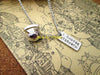 15x9X7mm  Antique Tibetan Silver Kettlebell necklace with barbells,me versus me,you versus you,strongth pendant necklace