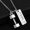 Fashion jewelry Fitness Necklace - Kettlebell Dumbbell Weightlifting Gym Charms Crossfit Pendant Jewelry Gift Sports Accessories