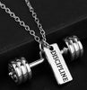 Fashion jewelry Fitness Necklace - Kettlebell Dumbbell Weightlifting Gym Charms Crossfit Pendant Jewelry Gift Sports Accessories