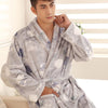 Autumn  winter thick long flannel bathrobe man male coral fleece robe lengthen plus size long-sleeve sleepwear nightgown