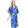 Luxury Satin Robes for Brides Wedding Robe Sleepwear Casual Bathrobe Pijama Animal Print Silk Long Nightgown Women Kimono S-XXXL