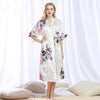 Luxury Satin Robes for Brides Wedding Robe Sleepwear Casual Bathrobe Pijama Animal Print Silk Long Nightgown Women Kimono S-XXXL