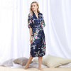 Luxury Satin Robes for Brides Wedding Robe Sleepwear Casual Bathrobe Pijama Animal Print Silk Long Nightgown Women Kimono S-XXXL