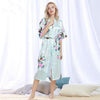 Luxury Satin Robes for Brides Wedding Robe Sleepwear Casual Bathrobe Pijama Animal Print Silk Long Nightgown Women Kimono S-XXXL