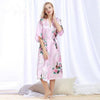 Luxury Satin Robes for Brides Wedding Robe Sleepwear Casual Bathrobe Pijama Animal Print Silk Long Nightgown Women Kimono S-XXXL
