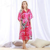 Luxury Satin Robes for Brides Wedding Robe Sleepwear Casual Bathrobe Pijama Animal Print Silk Long Nightgown Women Kimono S-XXXL