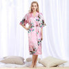 Luxury Satin Robes for Brides Wedding Robe Sleepwear Casual Bathrobe Pijama Animal Print Silk Long Nightgown Women Kimono S-XXXL
