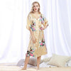 Luxury Satin Robes for Brides Wedding Robe Sleepwear Casual Bathrobe Pijama Animal Print Silk Long Nightgown Women Kimono S-XXXL