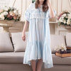 New Arrivals Lace Nightgowns Soft Home Dress Cotton Nightwear Women Sleepwear Solid Sleep Lounge Vintage Nightgown Female #H187
