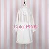 Super Cute Rabbit & Bear Girls Lolita Soft Fleece Pink Sleep Dress Kawaii Gown Vintage Princess Hooded Nightgowns