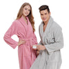 Cotton men bathrobe  thick long towel fleece warm soft winter nightgown women nightdress ladies antumn summer white