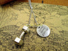 Fashion Hot Sale never never give up circle with  kinds of dumbell,kettlebell and barbells charm pendant Necklace