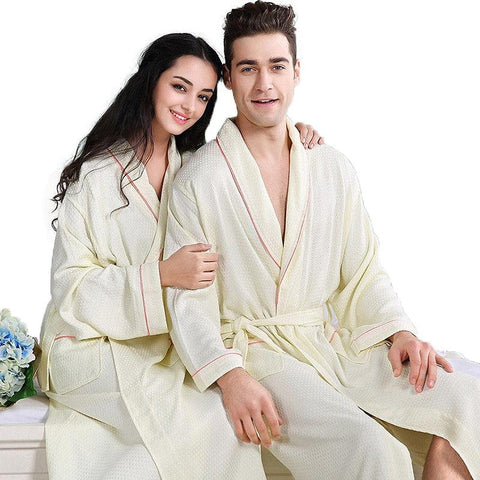 Bamboo fiber bathrobe men nightgown  XL women sleepwear girls boys fleece lovers long soft blue spring summer autumn