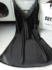 Fiklyc brand sexy women nightwear mini nightgowns tempatation deep v straps skirts free shipping summer faux silk sleepwear hot