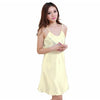 Blue Oversize Female Satin Rayon Nightgown Lady Sexy Spaghetti Strap Night Dress Women Nighties Sleeveles Sleepwear Nightwear