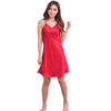 Blue Oversize Female Satin Rayon Nightgown Lady Sexy Spaghetti Strap Night Dress Women Nighties Sleeveles Sleepwear Nightwear