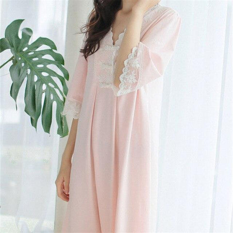 New Arrival Lace Nightgowns Sleepshirts Elegant Lady Dresses Princess Sleepwear Vintage Home Dress Embroidery Sleep & Lounge#H3