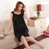 Plus Size XL,XXL,3XL Summer Sexy Female Lounge Sleepwear Long Design Loose Female Ice Silk Lace Princess Palace White Nightgown