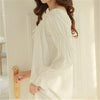 New Arrivals Vintage Nightgowns Sleepshirts Soft Home Dress Lace Sleepwear Solid Sleep & Lounge Cotton Nightgown female # H100