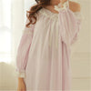 New Arrivals Vintage Nightgowns Sleepshirts Sexy Home Dress Lace Sleepwear Solid Sleep & Lounge Cotton Nightgown female  #H93