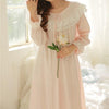 New Arrival Ruffles Nightgowns Sleepshirts Lace Sleepwear Long Cotton Nightgown Vintage Home Dress Sexy Sleep & Lounge #H94