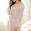 New Arrival Ruffles Nightgowns Sleepshirts Lace Sleepwear Long Cotton Nightgown Vintage Home Dress Sexy Sleep & Lounge #H94
