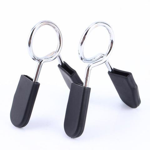 1 Pair 25mm Barbell Spring Collar Clips Clamp Gym Weight Barbells Dumbbell Lock Clamp Weight Lifting Gym Lock