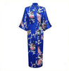 Hot Sale Green Female Long Sexy Nightgown Chinese Women Silk Rayon Robe Sleepwear Kimono Gown Plus Size S M L XL XXL XXXL A-037
