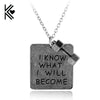Dumbbell "I KNOW WHAT I WILL BECOME" Weight Plate Kettlebell Me Fitness Bodybuilding Charm PATIENCE Pendants Necklace