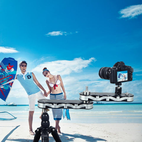 New Commlite 4-times Distance Retractable Mini Aluminum Alloy Video Slider for DSLR Camera Micro Camera Smartphone