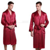 Mens Silk  Satin Pajamas Pajama Pyjamas  Robe  Robes  Bathrobe   Nightgown  Loungewear  U.S.S,M,L,XL,2XL,3XL Plus __5Colors