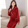 Autumn winter sleepwear thick flannel robe men coral fleece bathrobe male plus size long-sleeve couples long nightgown