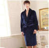 Autumn winter sleepwear thick flannel robe men coral fleece bathrobe male plus size long-sleeve couples long nightgown