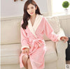 Autumn winter sleepwear thick flannel robe men coral fleece bathrobe male plus size long-sleeve couples long nightgown