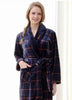 winter autumn men flannel robe long thick coral fleece bathrobe plus size male sleepwear nightgown