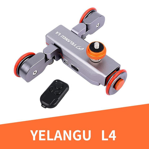 YELANGU Electric Dolly 3-Wheel Pulley Car Rail Rolling Track Slider With Manual Remote Control For Smart Phone DSLR Camera