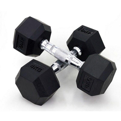 OGS 10kg*1pc Six Corner Fixed Dumbbells men with rubber cover, dumbbells for fitness, bodybuilding dumbbells(Single)