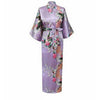 White Chinese Female Sexy V-neck Robes Rayon Silk Sleepwear Long Printed Nightgown Wedding Bride Robe Plus Size S To XXXL NR026